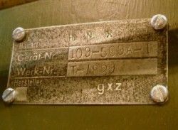 [Manufacturer's Data Plate]